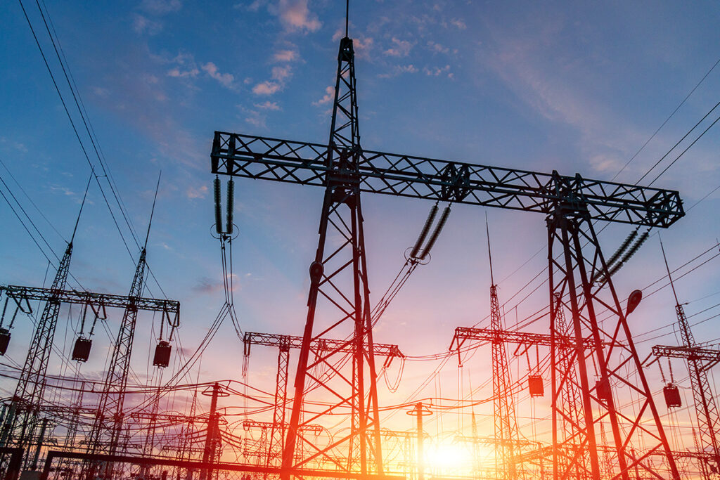 power lines silhouette