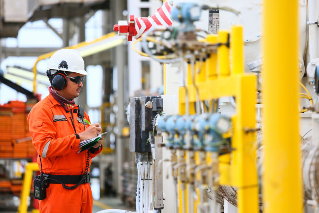 safety check on industrial site